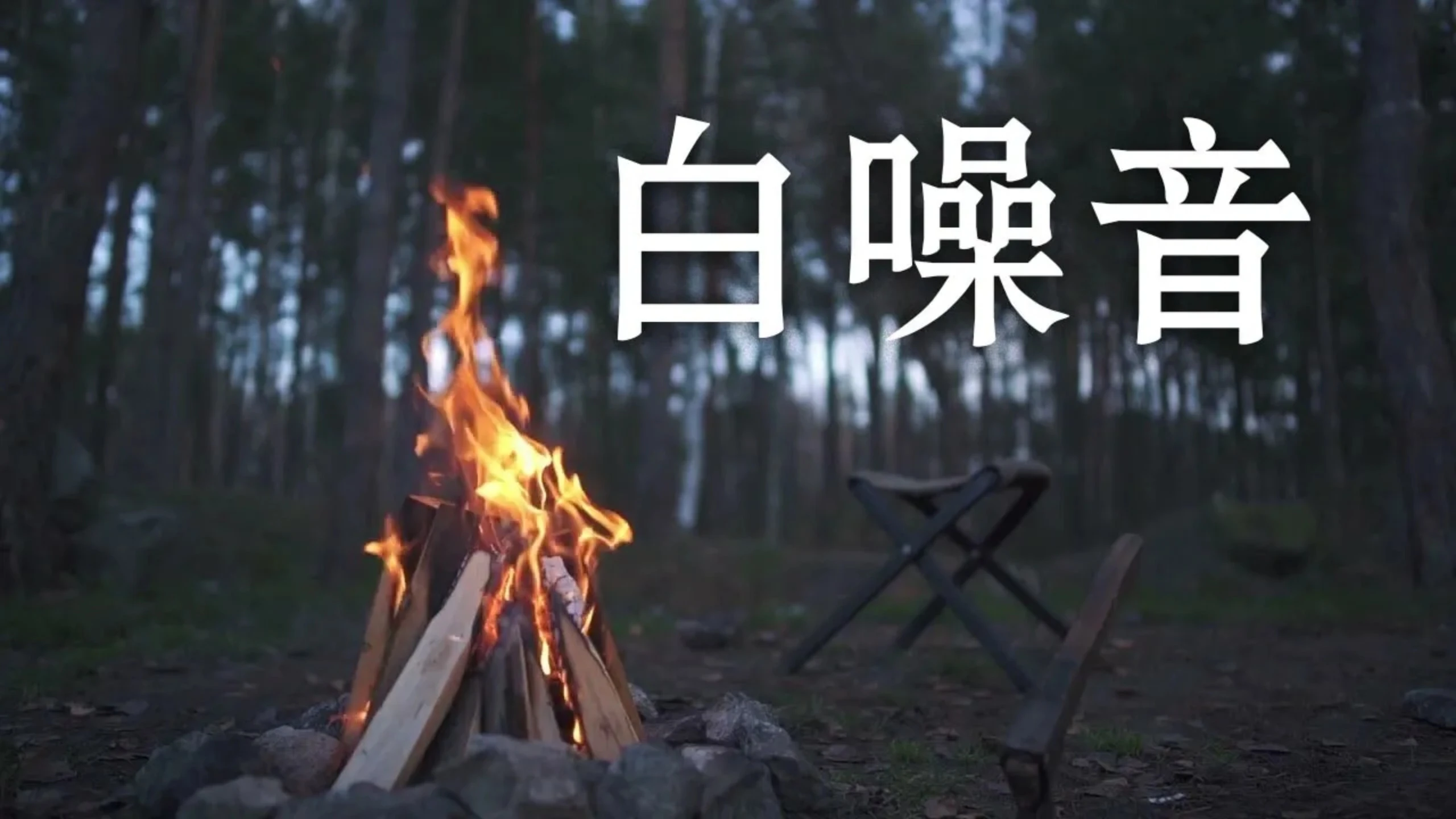 calm relaxing：白噪音：夜晚森林的声音和放松的火声,深度睡眠,大自然音樂,營火,森林音樂