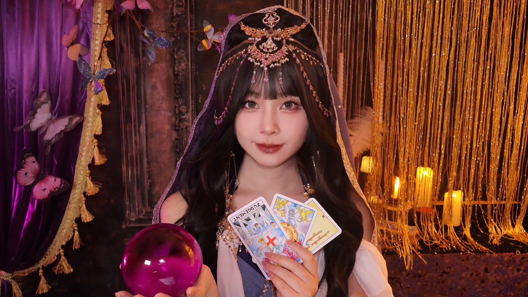 ASMR｜塔罗占卜｜探寻内心的答案｜温柔轻语｜情景模拟塔罗牌占卜｜纸牌触发音｜水晶｜气泡水