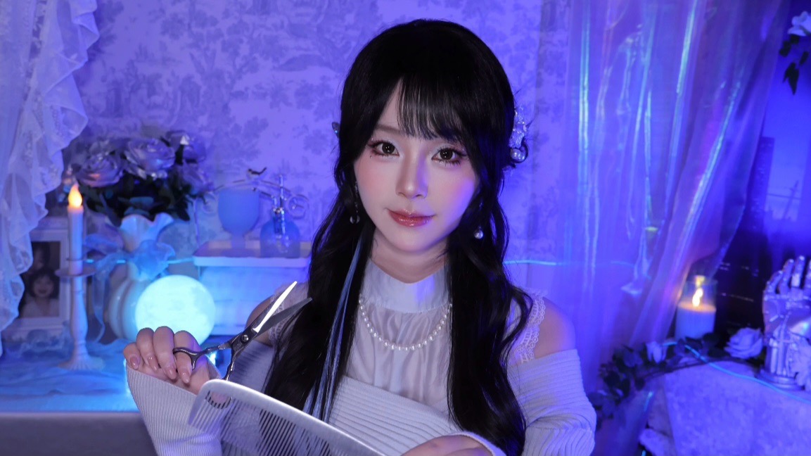 ASMR｜仿生机器人姐姐为你洗头｜我不是她…但我想是｜剪头发｜精油按摩头皮｜梳头｜泡沫声｜水声｜剪刀｜温柔情语｜情景扮演助眠｜赛博朋克｜未来感