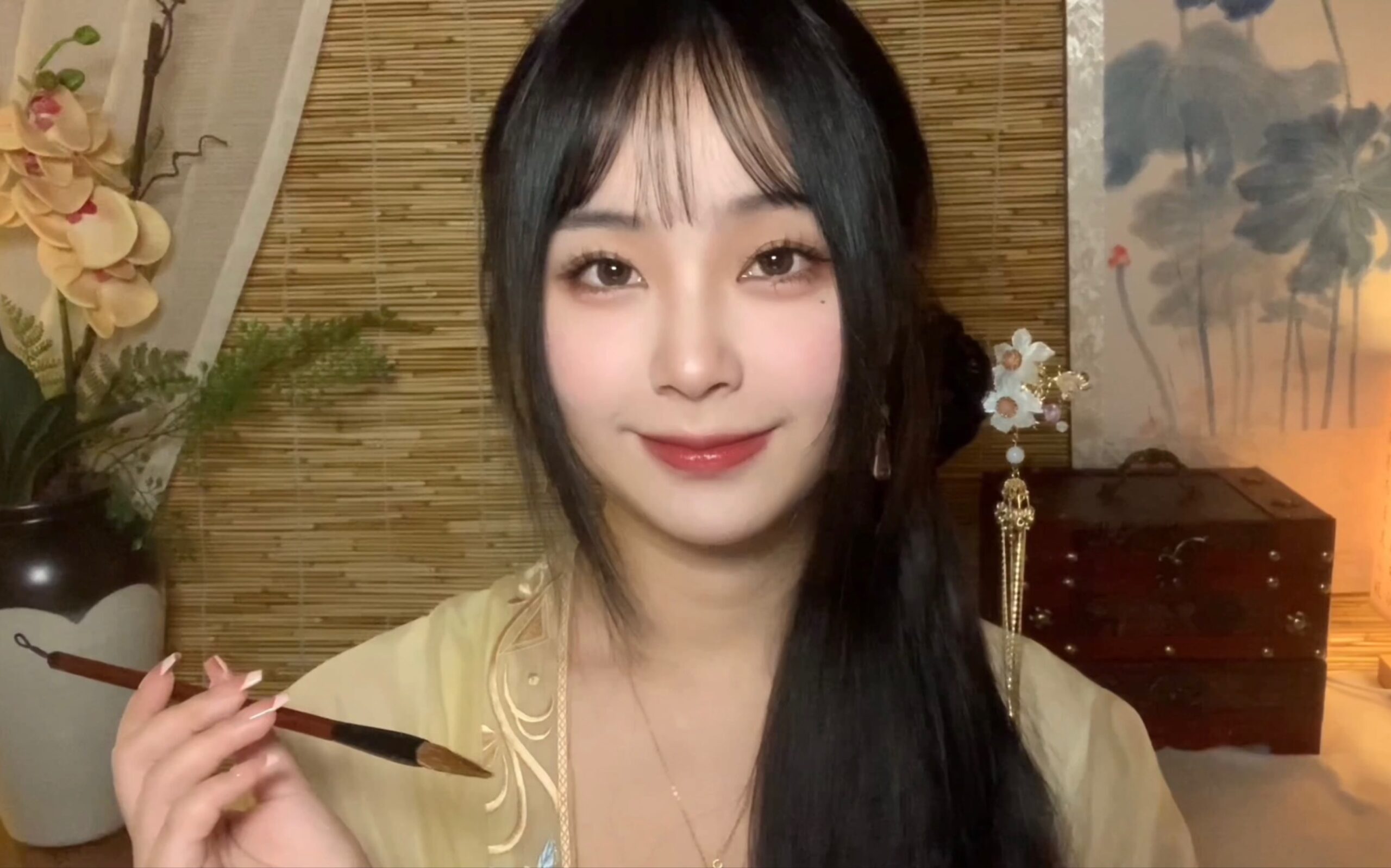古风ASMR｜温柔长姐给弟弟梳妆打扮｜化妆｜发簪｜梳头｜轻语人声｜助眠