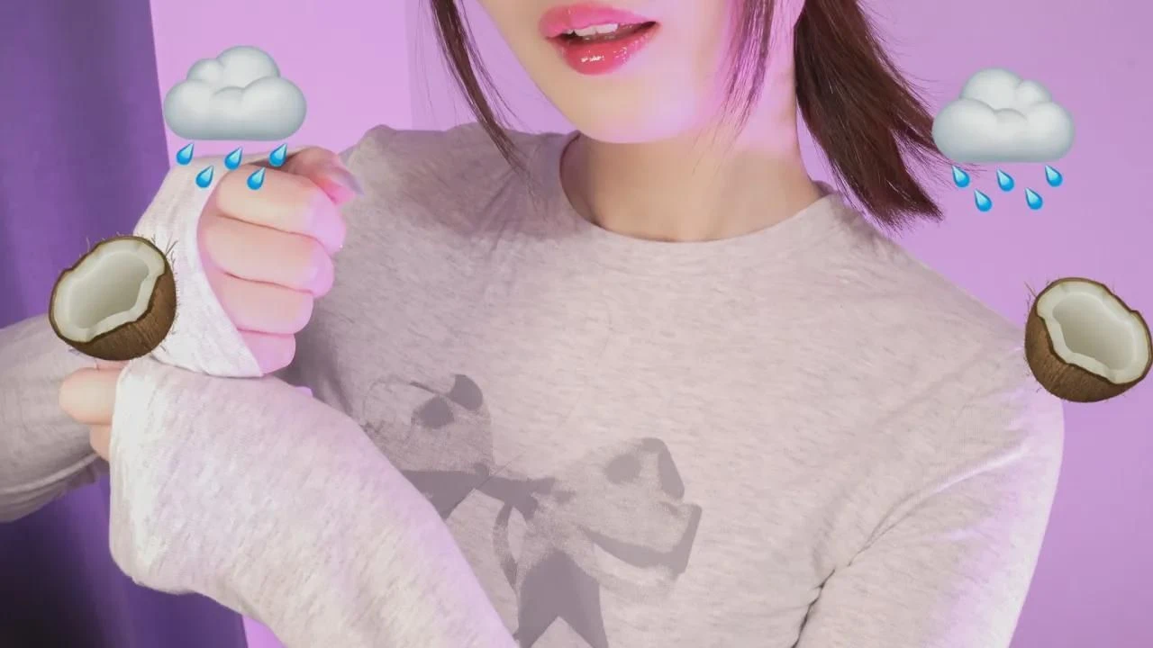 ASMR Cham：椰子雨🥥️☔3种雨